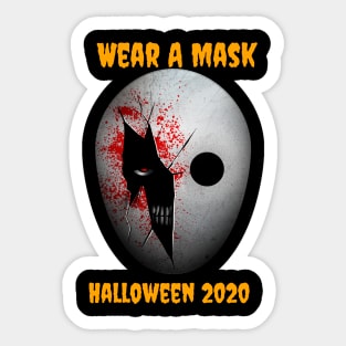 Wear A Mask Funny Quarantine Halloween 2020 Design Sticker